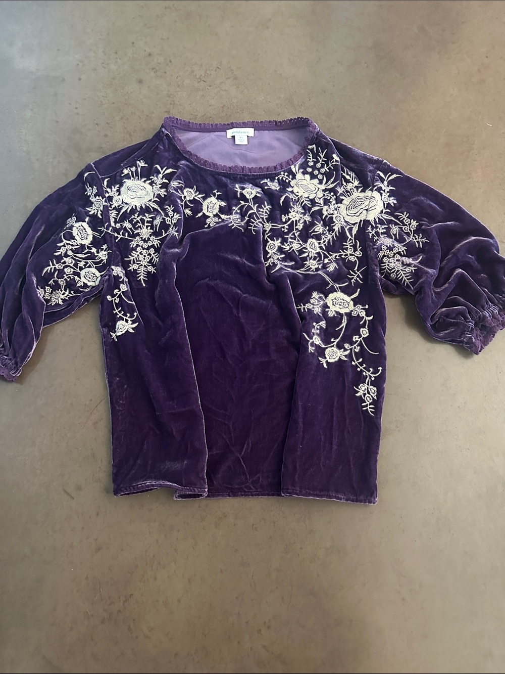 Embroidered Velvet Top - Sundance